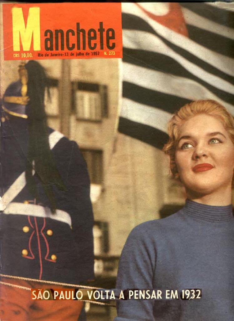 Maria Sguassábia em capa de revista, 1957