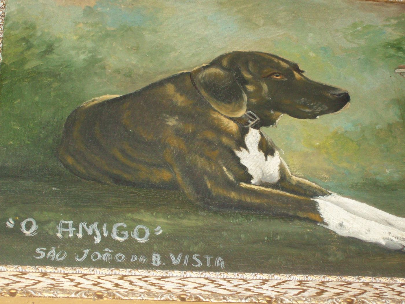O quadro de Amigo, pintado por Octávio Gião.